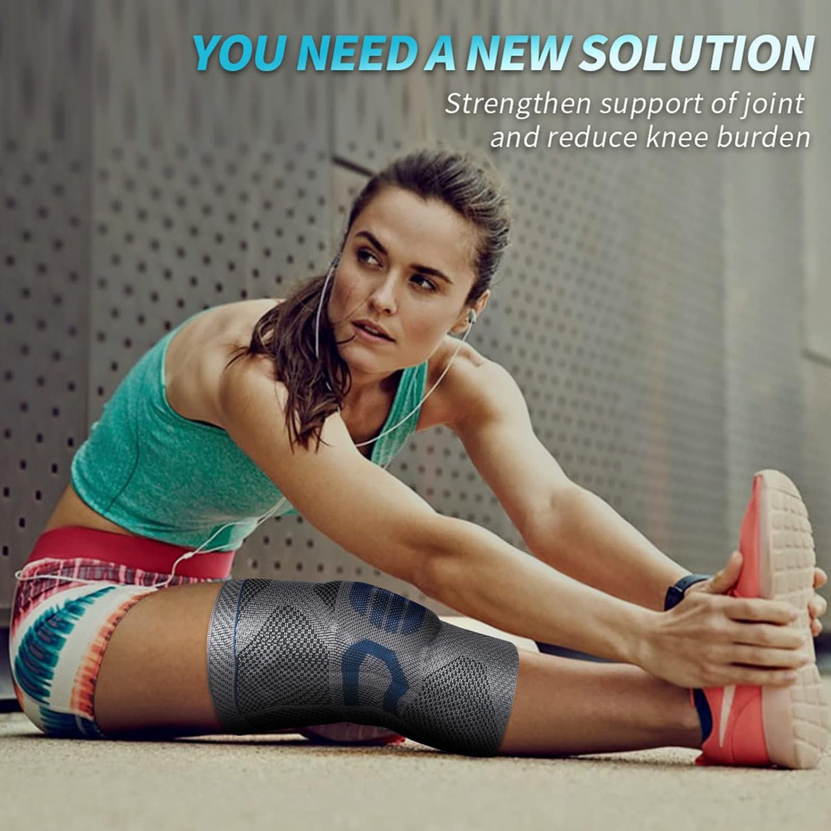 Professional Knee Brace, Medical Knee Support for Women & Men Relief | Patented Patella Gel Pad & Side Stabilizers, Compression Sleeve for Knee Pain, Swelling, ACL, PCL, Arthritis, Sports, Workout