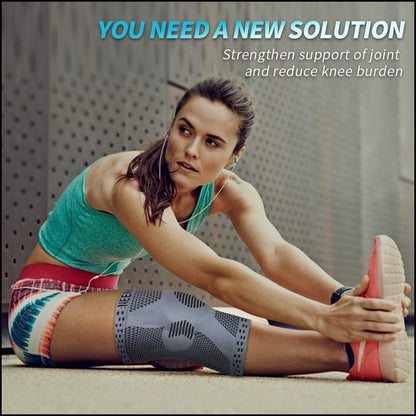 Professional Knee Brace, Medical Knee Support for Women & Men Relief | Patented Patella Gel Pad & Side Stabilizers, Compression Sleeve for Knee Pain, Swelling, ACL, PCL, Arthritis, Sports, Workout