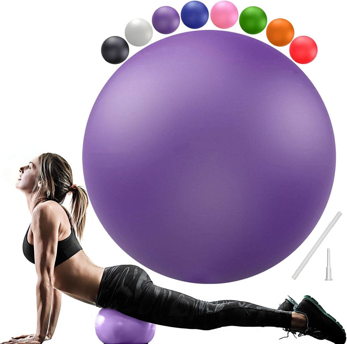 Soft Pilates Yoga Ball, Small Exercise Ball, Mini Rubber Workout Equipment
