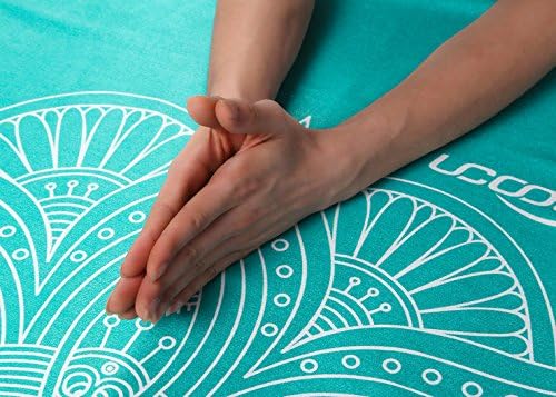 Yoga Towel,Microfiber Mat Towels w Smart Corner Pocket Elastic Loop,Non Slip Towel for Hot Yoga