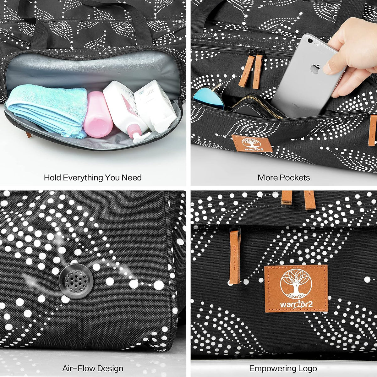 Yoga Mat Bag Carrier with 8-Pocket & Wet Pocket, Air Vent | Large Yoga Mat Holder Fits Thick Mats & Blocks | Gym Duffle Bag for Women & Men