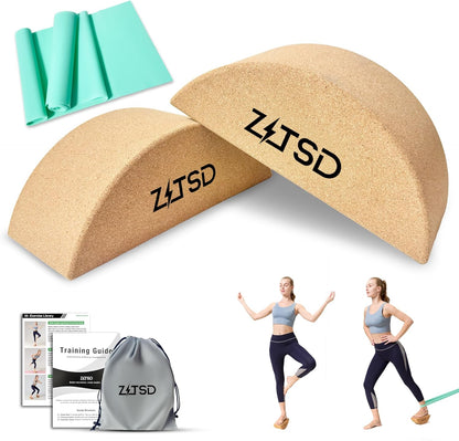 Cork Yoga Blocks, Cork Yoga Blocks 2 Pack with bands