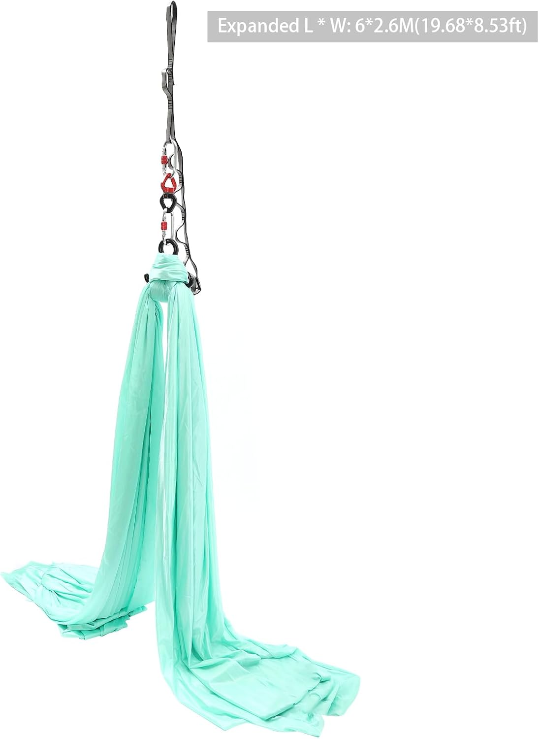 Aerial Silks Equipment, Stretch Aerial Silk Starter Kit for Aerial Acrobatic Dance, Aerial Yoga Hammock