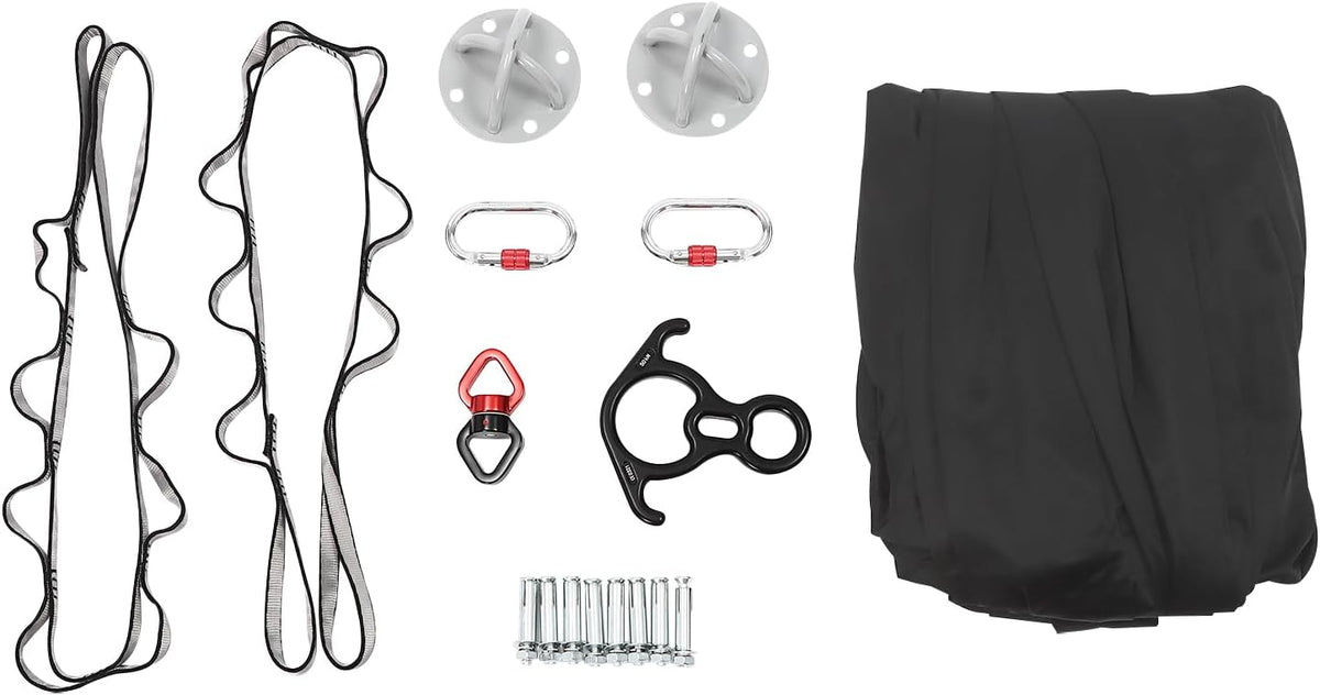 Aerial Silks Equipment, Stretch Aerial Silk Starter Kit for Aerial Acrobatic Dance, Aerial Yoga Hammock