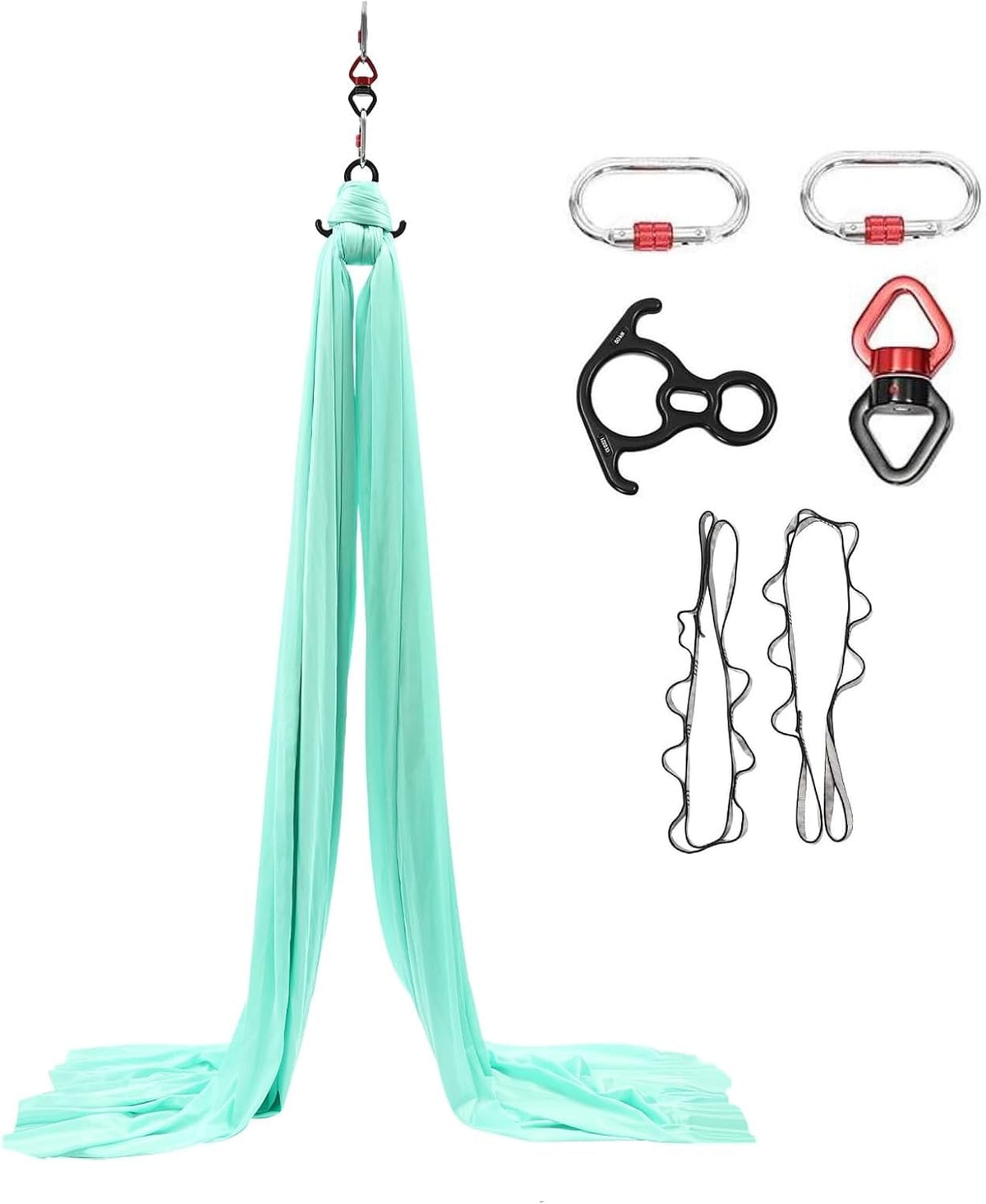 Aerial Silks Equipment, Stretch Aerial Silk Starter Kit for Aerial Acrobatic Dance, Aerial Yoga Hammock