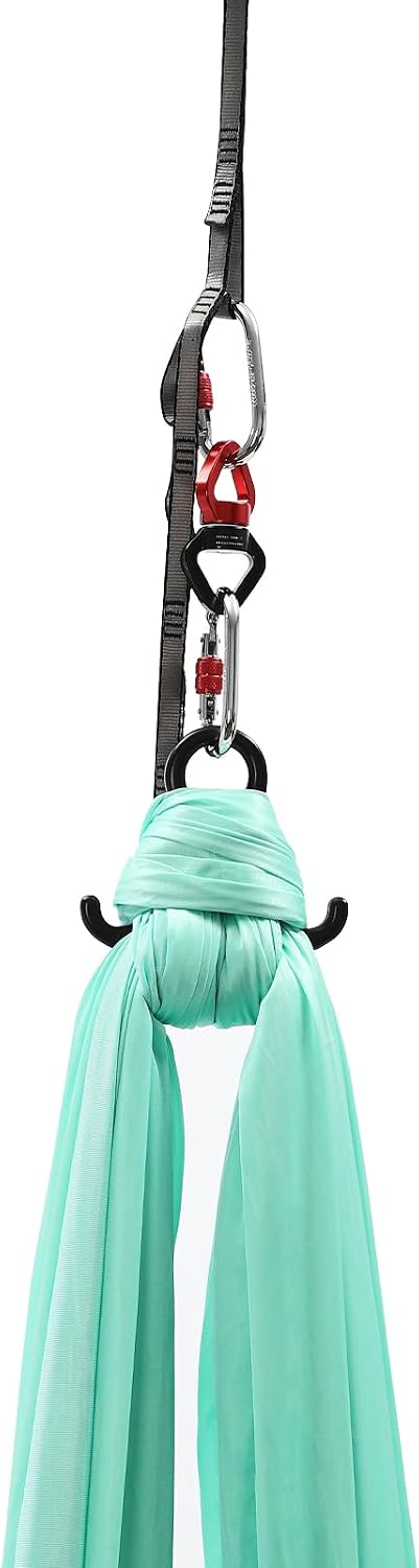 Aerial Silks Equipment, Stretch Aerial Silk Starter Kit for Aerial Acrobatic Dance, Aerial Yoga Hammock