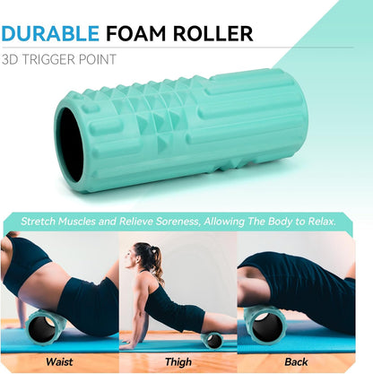 5 in 1 Foam Roller Set, High Density Patented Exercise Roller