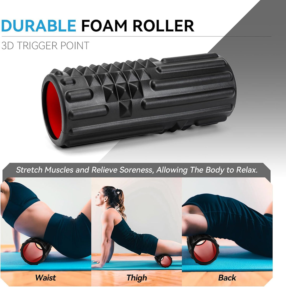 5 in 1 Foam Roller Set, High Density Patented Exercise Roller