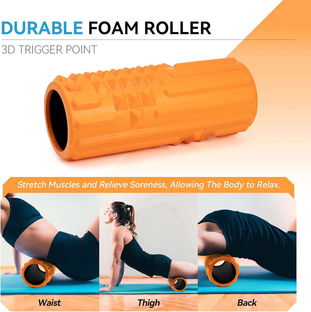 5 in 1 Foam Roller Set, High Density Patented Exercise Roller