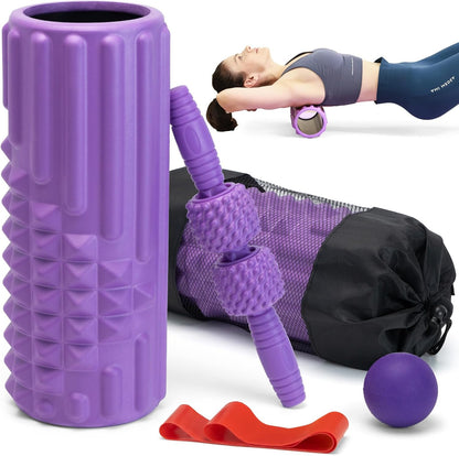 5 in 1 Foam Roller Set, High Density Patented Exercise Roller