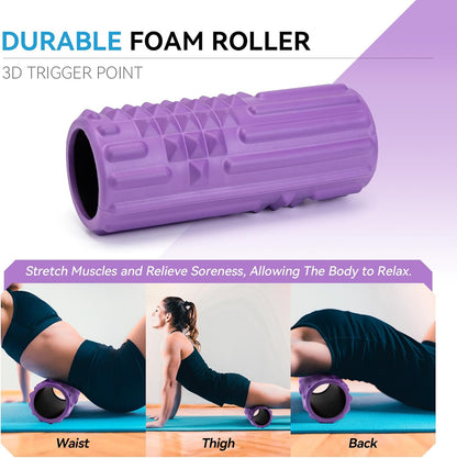 5 in 1 Foam Roller Set, High Density Patented Exercise Roller