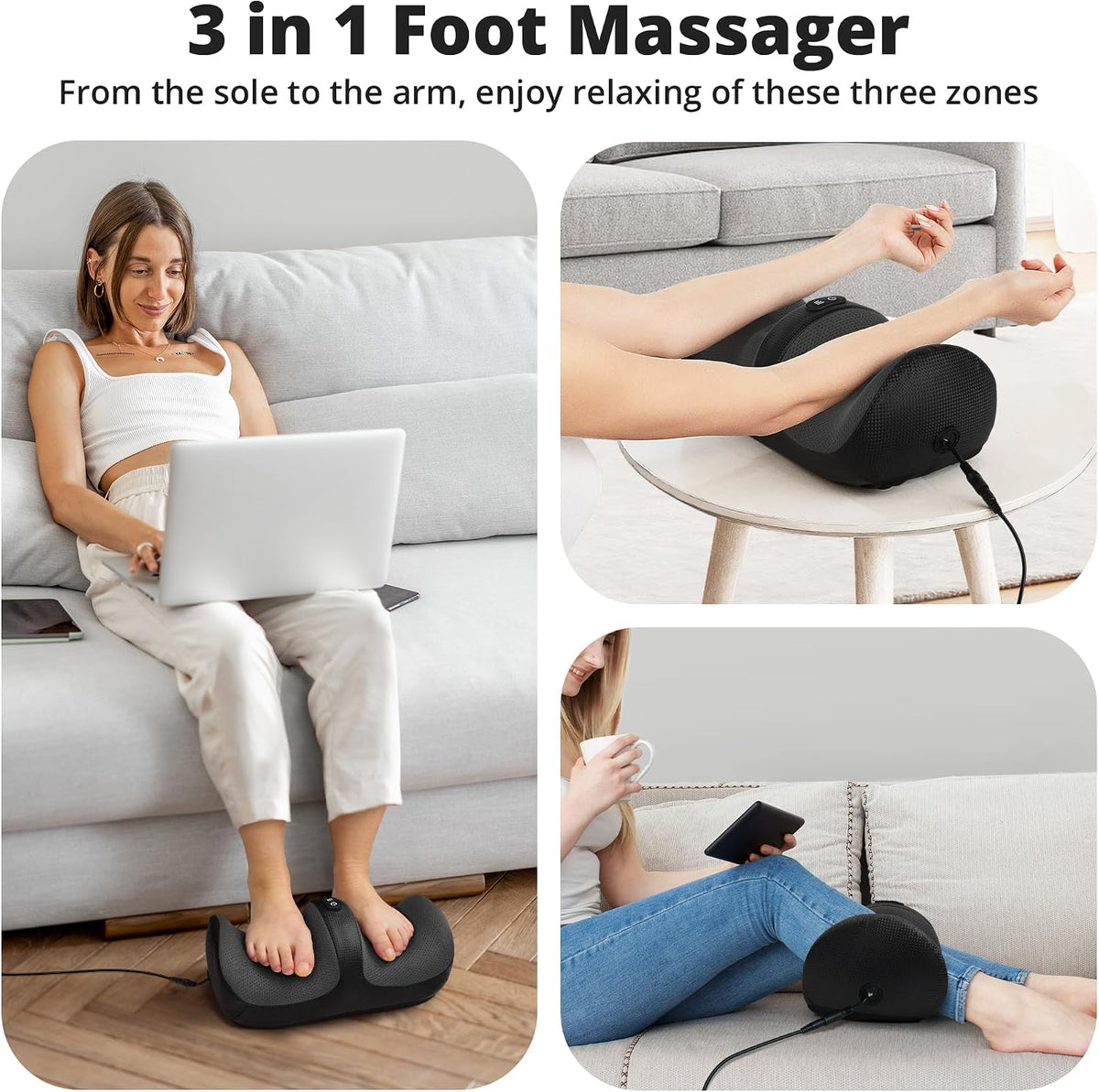 Foot Massager with Heat, Foot and Calf Massager, Not Cordless