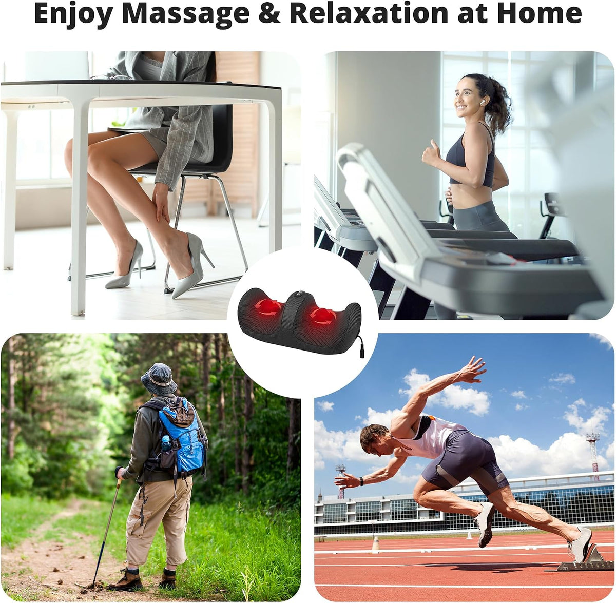 Foot Massager with Heat, Foot and Calf Massager, Not Cordless