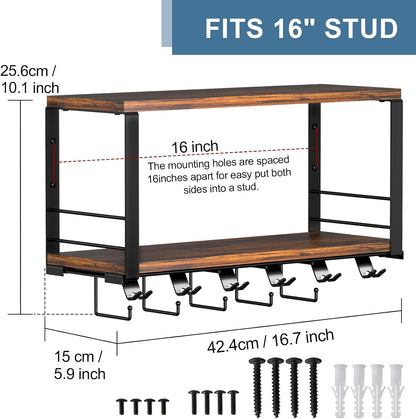 2 Tier Floating Shelf Compatible with Tonal Accessories Wall Mount