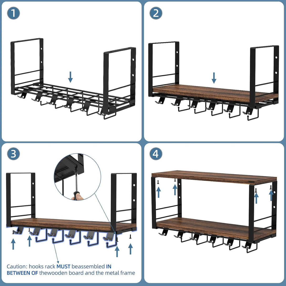 2 Tier Floating Shelf Compatible with Tonal Accessories Wall Mount