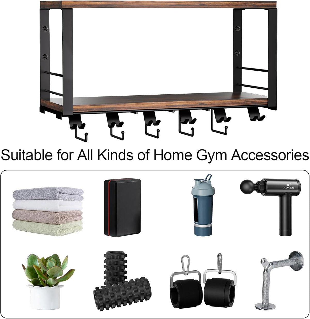 2 Tier Floating Shelf Compatible with Tonal Accessories Wall Mount