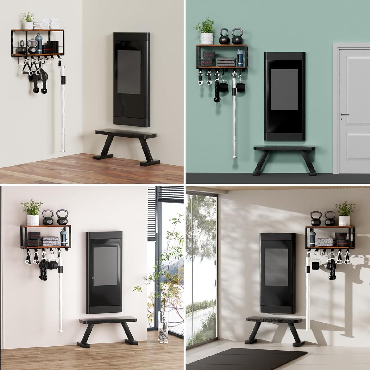 2 Tier Floating Shelf Compatible with Tonal Accessories Wall Mount