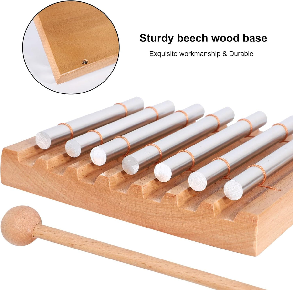 7 Tone Hand Chime Instrument for Meditation Sound Healing Classroom