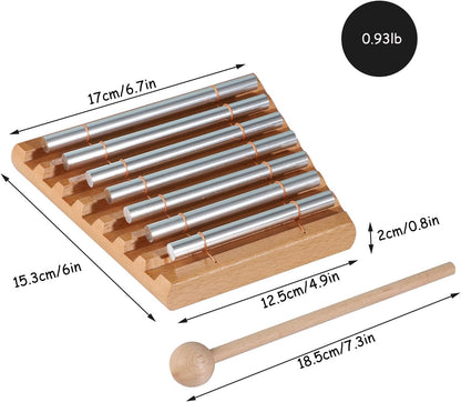 7 Tone Hand Chime Instrument for Meditation Sound Healing Classroom