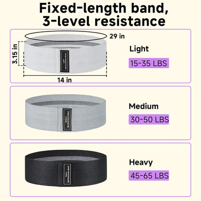 Resistance Bands, Fabric Workout Bands for Women & Men, Cloth Booty Resistance Loop Bands, Thick Squat Bands for Home Fitness, Gym, Yoga, Pilates for Butt Legs Thigh Hip Glute