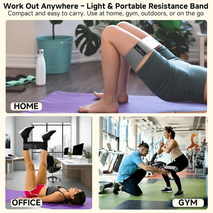 Resistance Bands, Fabric Workout Bands for Women & Men, Cloth Booty Resistance Loop Bands, Thick Squat Bands for Home Fitness, Gym, Yoga, Pilates for Butt Legs Thigh Hip Glute