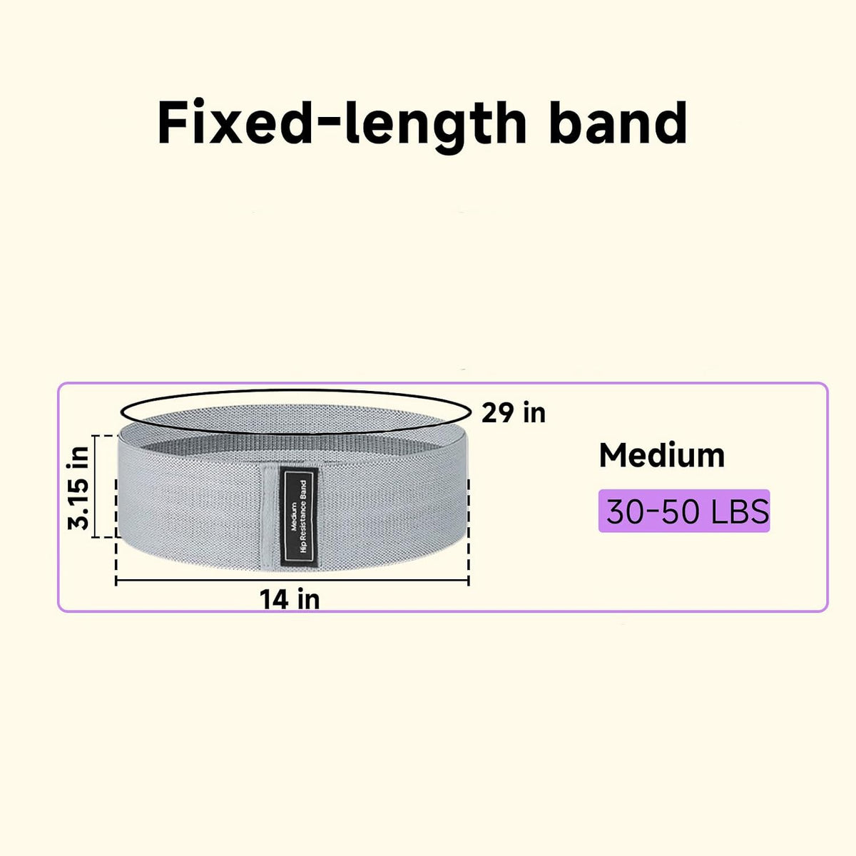 Resistance Bands, Fabric Workout Bands for Women & Men, Cloth Booty Resistance Loop Bands, Thick Squat Bands for Home Fitness, Gym, Yoga, Pilates for Butt Legs Thigh Hip Glute