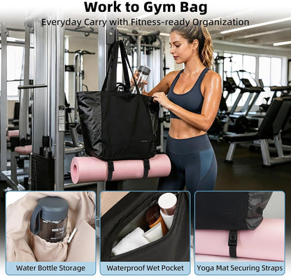Everyday Bag Tote for Women, 25L Lightweight Spacious Gym&Work