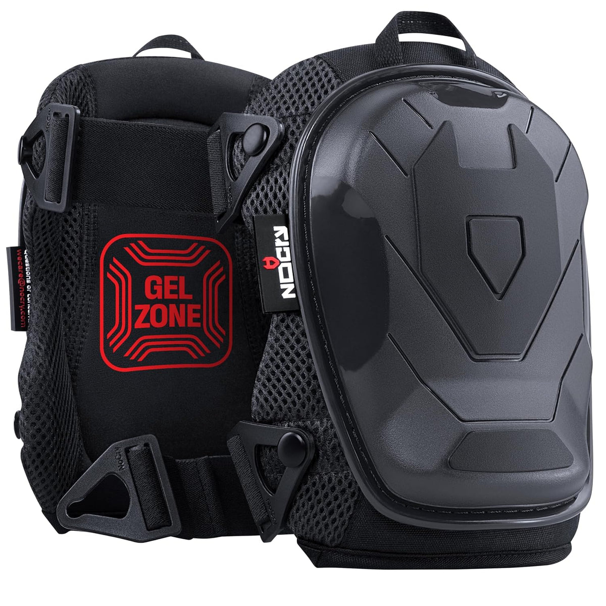 Professional Construction Knee Pads for Men and Women with Non-Slip Heavy Duty Cap and Ankle Support — Thick Foam and Gel Cushioning — Reinforced, Adjustable Straps and Military Grade Rivets
