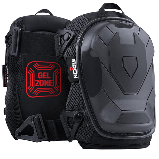 Professional Construction Knee Pads for Men and Women with Non-Slip Heavy Duty Cap and Ankle Support — Thick Foam and Gel Cushioning — Reinforced, Adjustable Straps and Military Grade Rivets