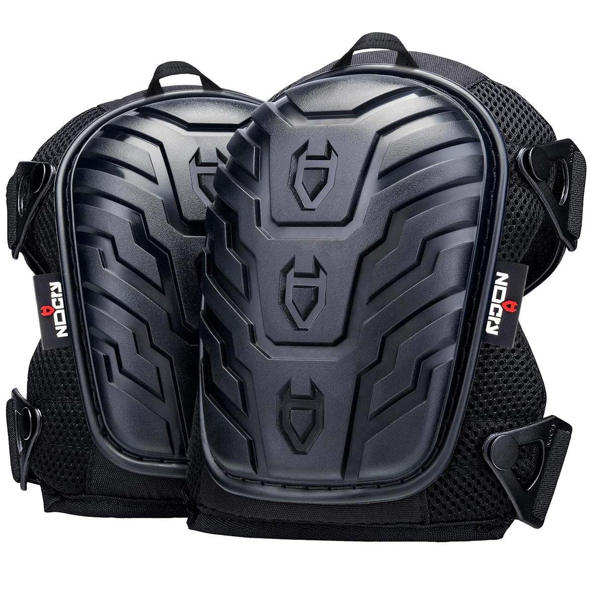 Professional Construction Knee Pads for Men and Women with Non-Slip Heavy Duty Cap and Ankle Support — Thick Foam and Gel Cushioning — Reinforced, Adjustable Straps and Military Grade Rivets