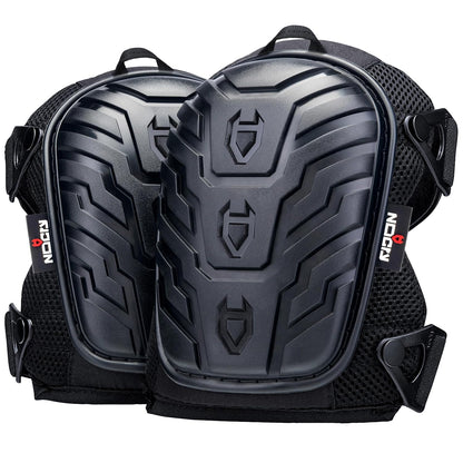 Professional Construction Knee Pads for Men and Women with Non-Slip Heavy Duty Cap and Ankle Support — Thick Foam and Gel Cushioning — Reinforced, Adjustable Straps and Military Grade Rivets
