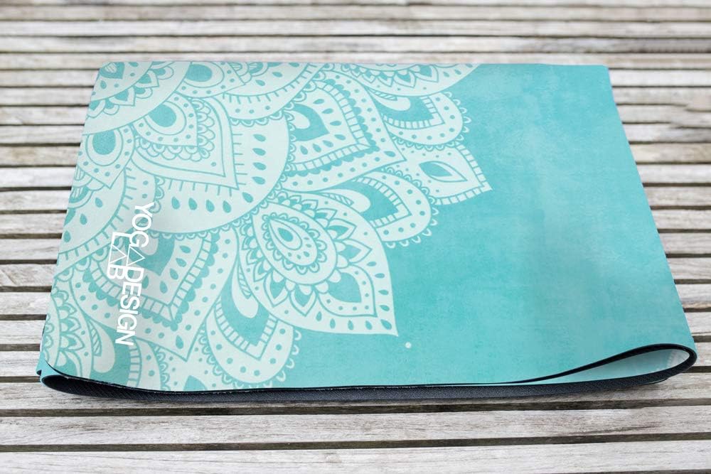 Travel Yoga Mat | 2-in-1 Mat+Towel | Lightweight, Foldable, Eco Luxury | Ideal for Hot Yoga, Bikram, Pilates, Barre, Sweat | 1.5mm Thick | Includes Carrying Strap!