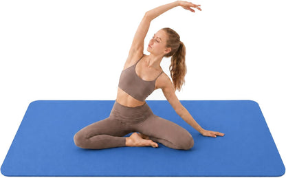 TPE Yoga Mat 72"x24"/35", 8mm/10mm Thick, Non-Slip, Carry Strap