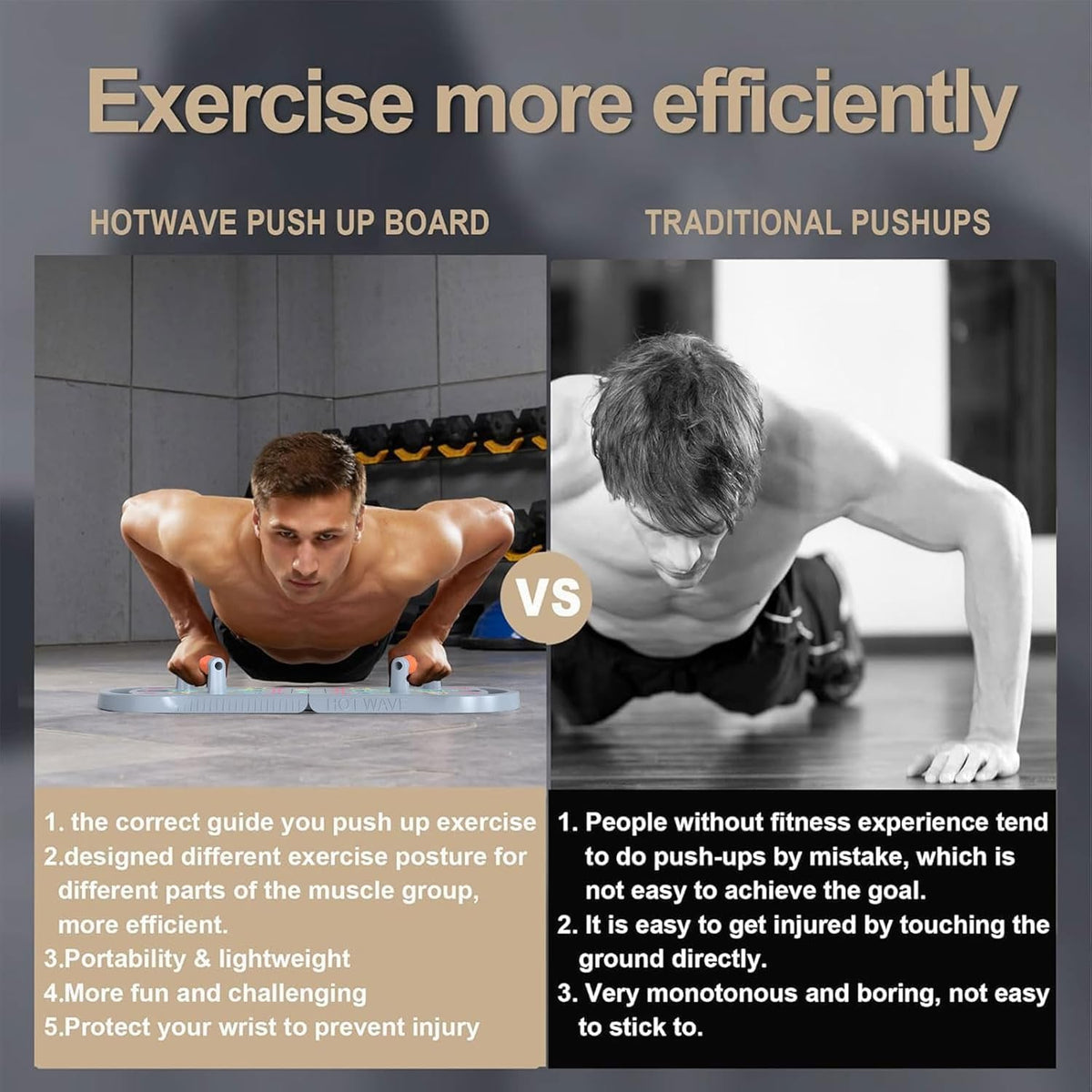Push Up Board, Portable PushUp Board, Foldable 20 in 1 Push Up Bar