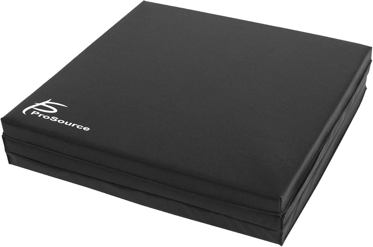 ProsourceFit Tri-Fold Folding Thick Exercise Mat 6’x2’ with Carrying Handles for MMA, Gymnastics, Stretching, Core Workouts