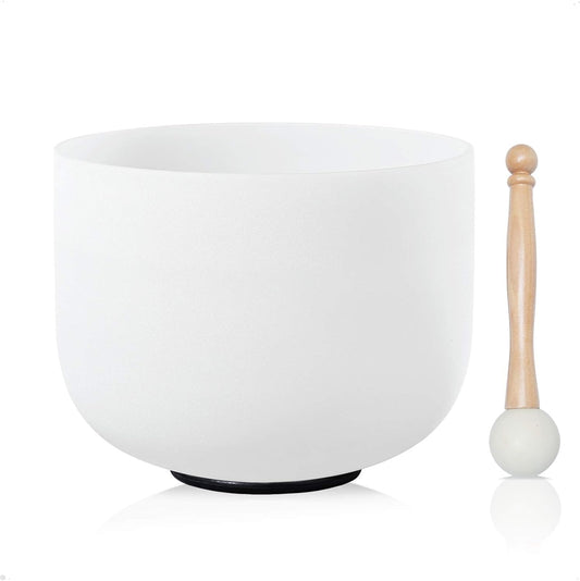 11 Inch C Note Root Chakra Frosted Quartz Crystal Singing Bowl