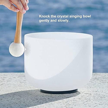 11 Inch C Note Root Chakra Frosted Quartz Crystal Singing Bowl