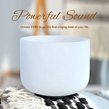 11 Inch C Note Root Chakra Frosted Quartz Crystal Singing Bowl