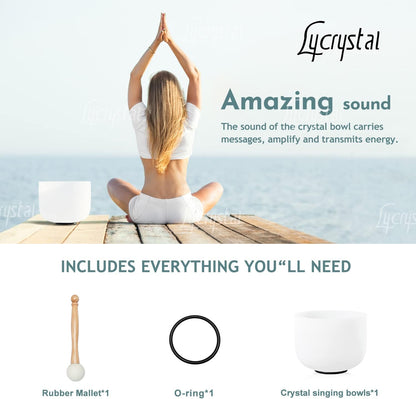 11 Inch C Note Root Chakra Frosted Quartz Crystal Singing Bowl