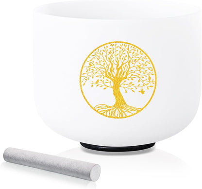 11 Inch C Note Root Chakra Frosted Quartz Crystal Singing Bowl