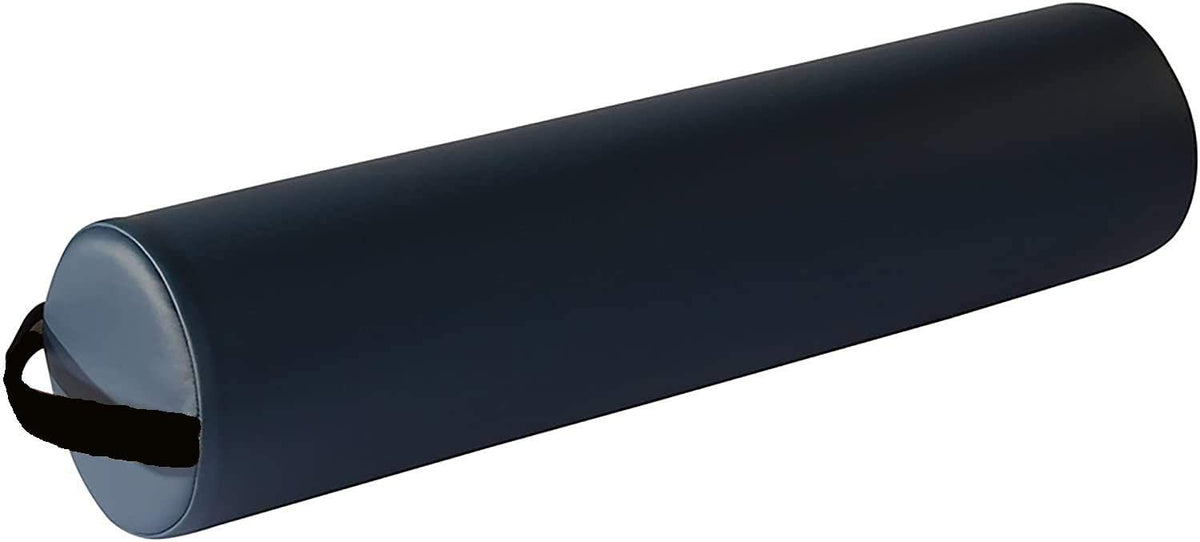 ® Full Round Massage Table Bolster Pillow Cushion 6” R x 26” L (Black)