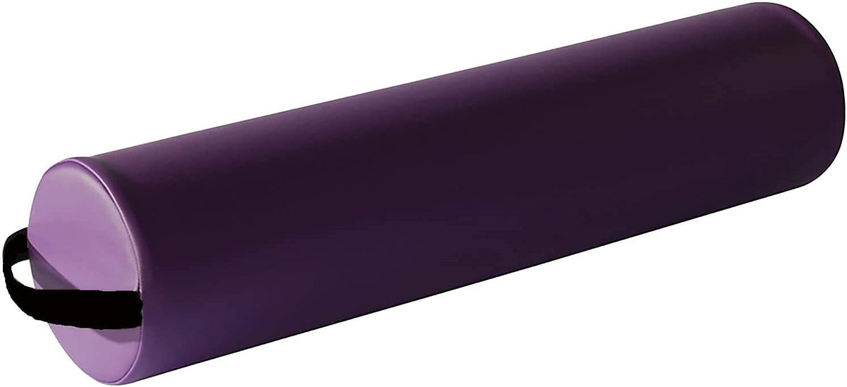 ® Full Round Massage Table Bolster Pillow Cushion 6” R x 26” L (Black)