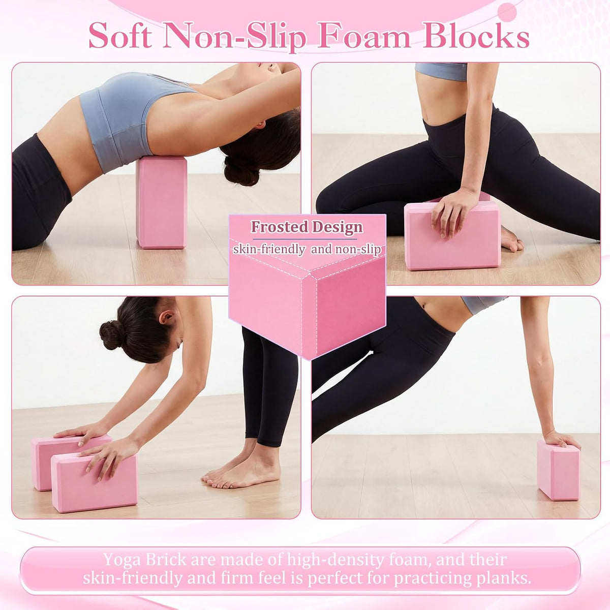 6-in-1 Yoga Balls and Yoga Block Set with Strap Foot Pump, Exercise Pregnancy Balls for Birthing, Pilates Kit Fitness Physical Therapy Home Gym Workout Equipment