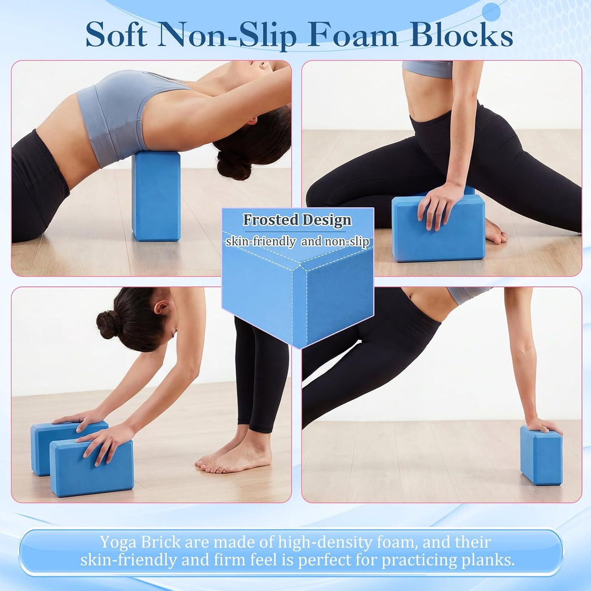 6-in-1 Yoga Balls and Yoga Block Set with Strap Foot Pump, Exercise Pregnancy Balls for Birthing, Pilates Kit Fitness Physical Therapy Home Gym Workout Equipment