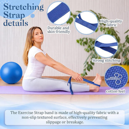 6-in-1 Yoga Balls and Yoga Block Set with Strap Foot Pump, Exercise Pregnancy Balls for Birthing, Pilates Kit Fitness Physical Therapy Home Gym Workout Equipment