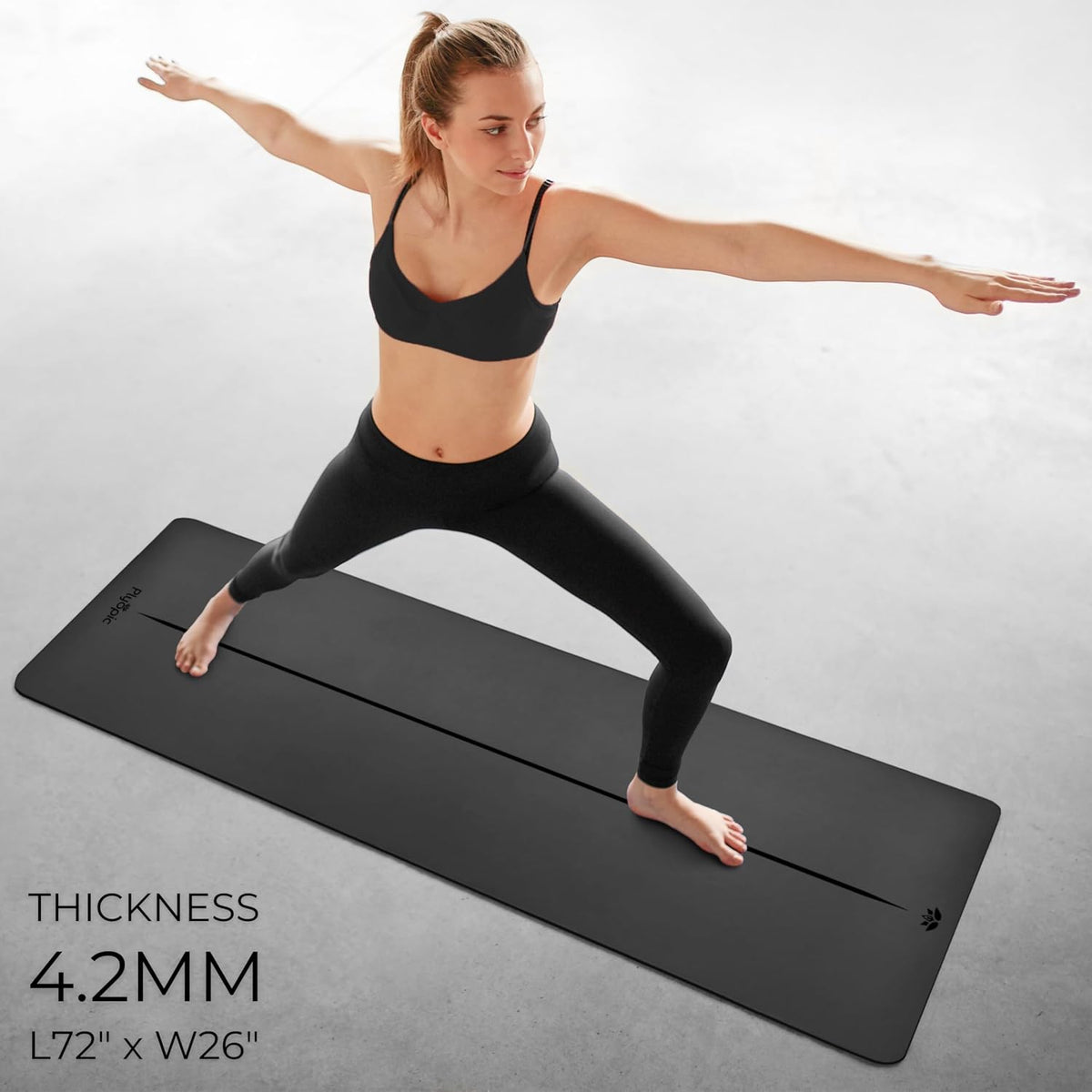 Ultra Grip PRO Yoga Mat – EXTREME Non-Slip Performance - Dry & Wet Grip - Smarter Alignment Lines - Comfortable & Sweat Resistant - For Yoga, Pilates & Hot Yoga