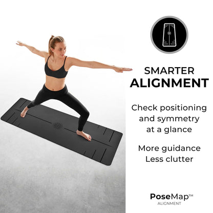 Ultra Grip PRO Yoga Mat – EXTREME Non-Slip Performance - Dry & Wet Grip - Smarter Alignment Lines - Comfortable & Sweat Resistant - For Yoga, Pilates & Hot Yoga