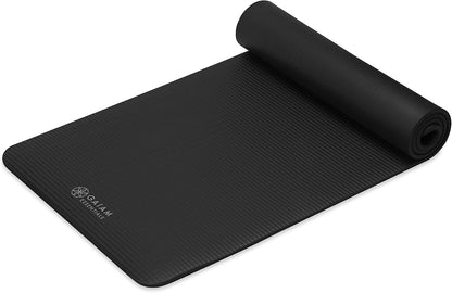 Thick Yoga Mat, Exercise & Fitness Mat with Easy-Cinch Carrying Strap