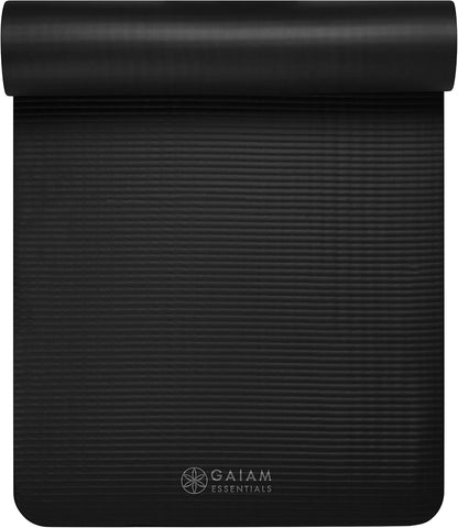 Thick Yoga Mat, Exercise & Fitness Mat with Easy-Cinch Carrying Strap