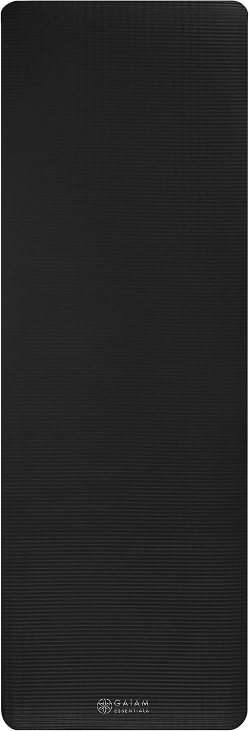 Thick Yoga Mat, Exercise & Fitness Mat with Easy-Cinch Carrying Strap